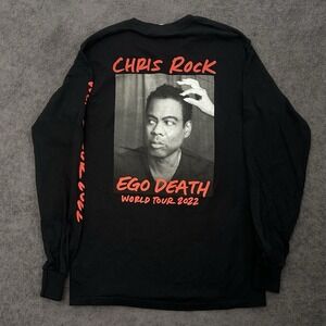 Chris Rock Shirt Mens Small  Black Long Sleeve Pullover Ego Death Tour 2022